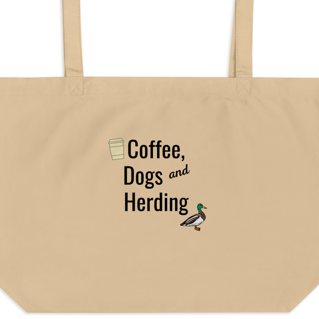 Coffee, Dogs & Duck Herding X-Large Tote/ Shopping Bags