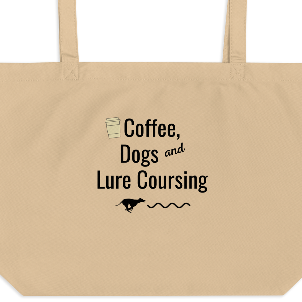 Coffee, Dogs & Lure Coursing X-Large Tote/ Shopping Bags