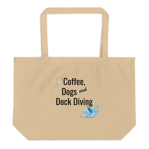 Coffee, Dogs & Dock Diving X-Large Tote/ Shopping Bags