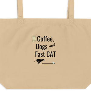 Coffee, Dogs & Fast CAT X-Large Tote/ Shopping Bags