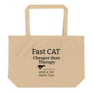 Fast CAT Cheaper Than Therapy X-Large Tote/ Shopping Bags