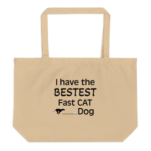 Bestest Fast CAT Dog X-Large Tote/ Shopping Bags