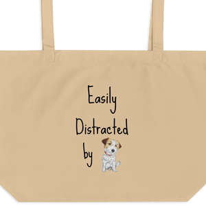 Easily Distracted by Russell Terriers X-Large Tote/ Shopping Bags