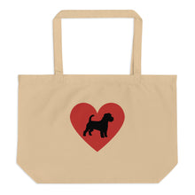 Load image into Gallery viewer, Russell Terrier in Heart X-Large Tote/ Shopping Bags
