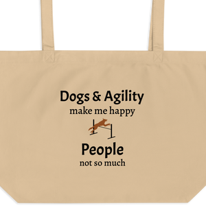 Dogs & Agility Make Me Happy X-Large Tote/ Shopping Bags