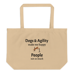 Dogs & Agility Make Me Happy X-Large Tote/ Shopping Bags