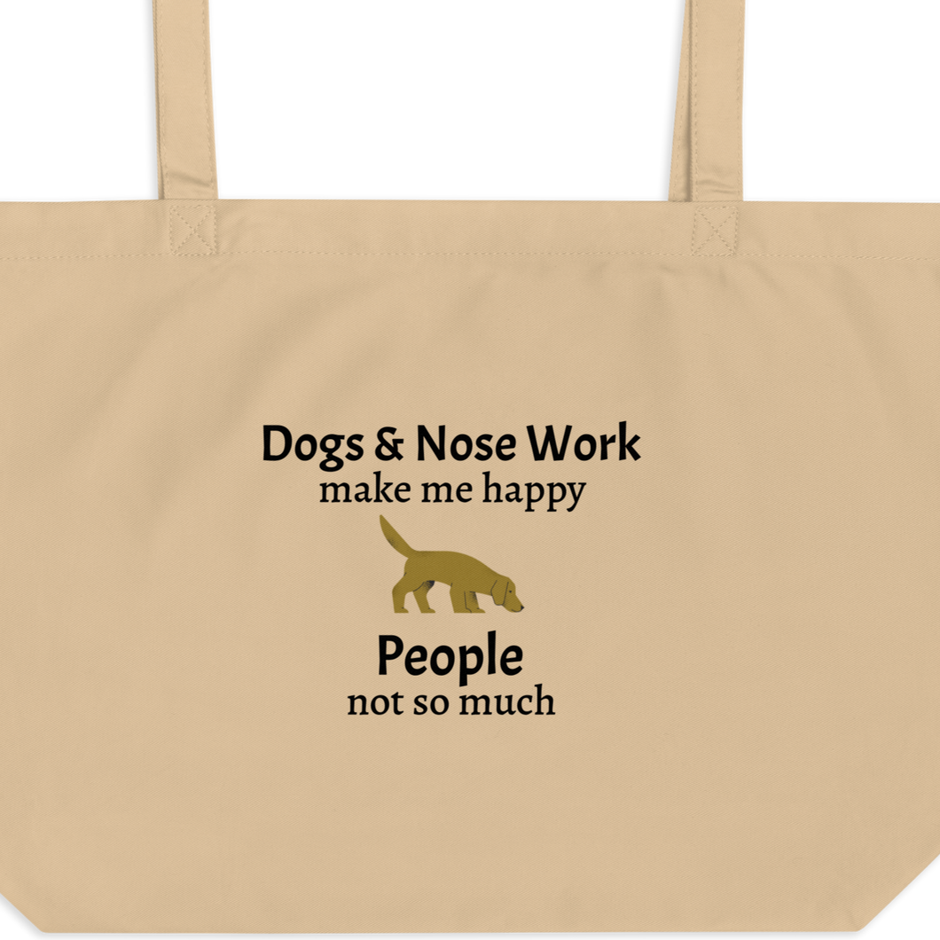 Dogs & Nose Work Make Me Happy X-Large Tote/ Shopping Bags