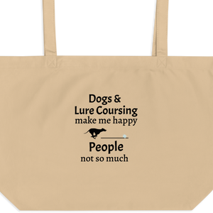 Dogs & Lure Coursing Make Me Happy X-Large Tote/ Shopping Bags