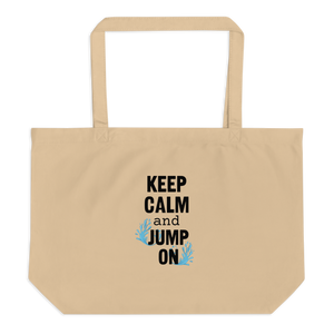 Keep Calm & Jump On Dock Diving X-Large Tote/ Shopping Bag