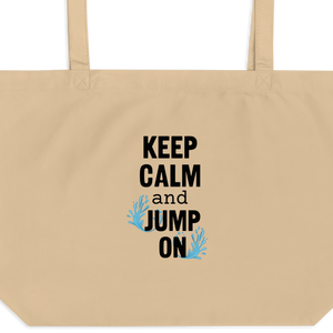 Keep Calm & Jump On Dock Diving X-Large Tote/ Shopping Bag