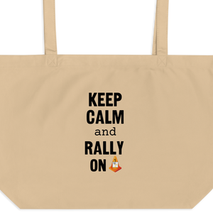 Keep Calm & Rally On Rally X-Large Tote/ Shopping Bag