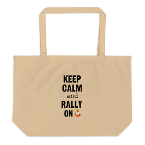 Keep Calm & Rally On Rally X-Large Tote/ Shopping Bag