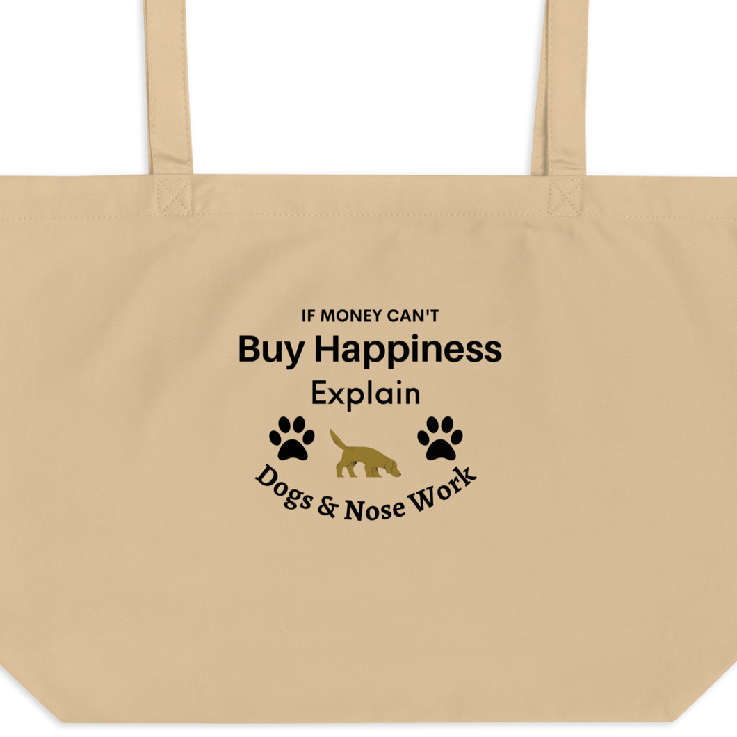 Buy Happiness w/ Dogs & Nose Work X-Large Tote/ Shopping Bags