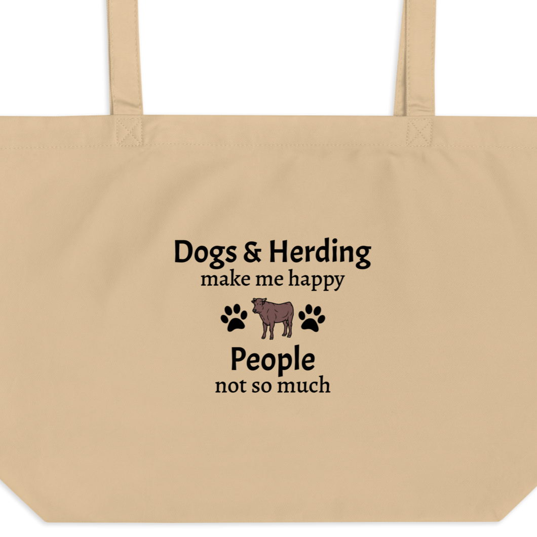 Dogs and Cattle Herding Make Me Happy Tote/ Shopping Bags