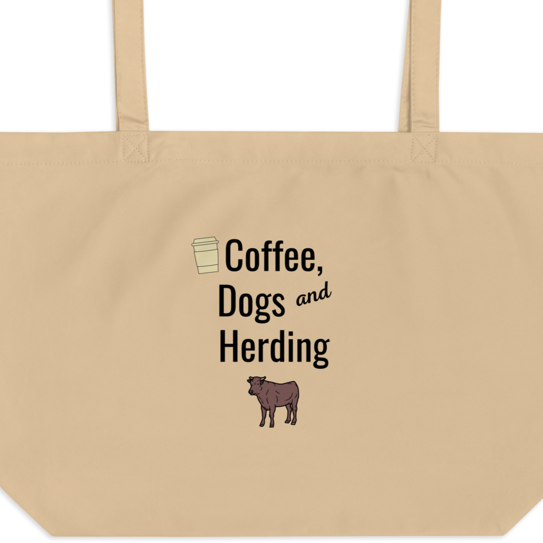 Coffee, Dogs, and Cattle Herding X-Large Tote/ Shopping Bags