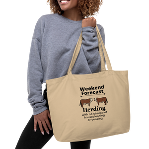 Cattle Herding Weekend Forecast X-Large Tote/ Shopping Bags