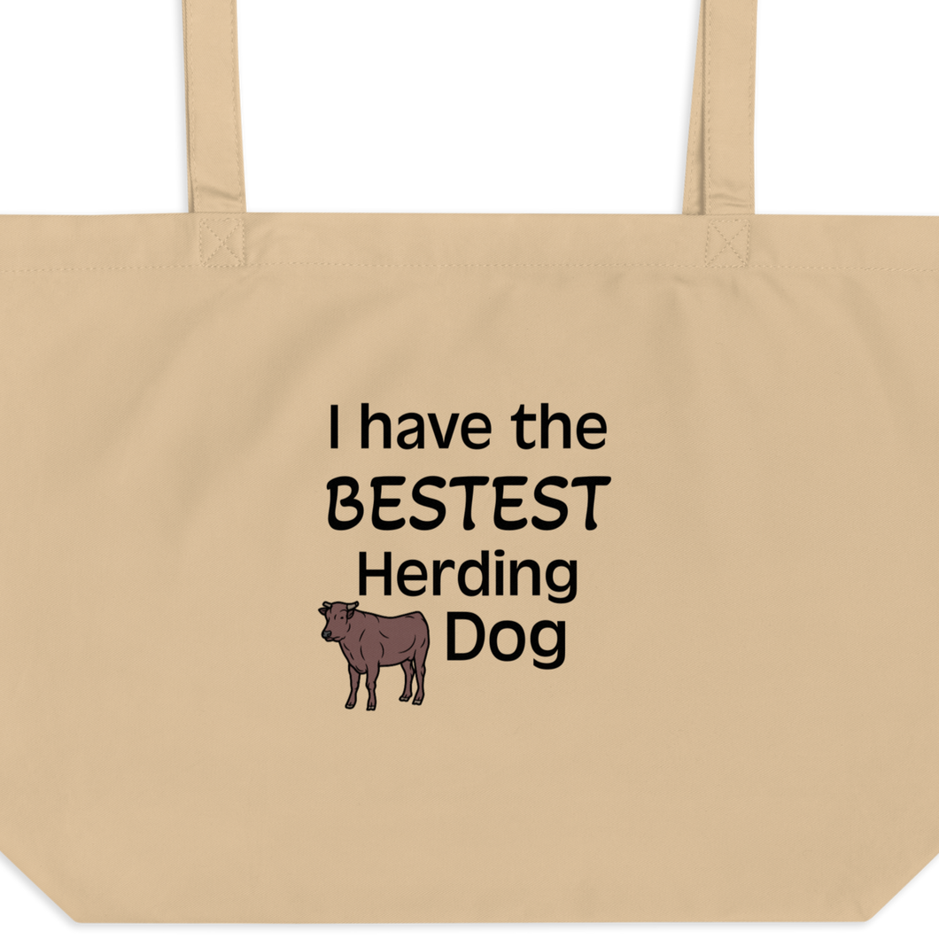 Bestest Cattle Herding Dog X-Large Tote/ Shopping Bags