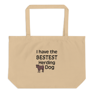 Bestest Cattle Herding Dog X-Large Tote/ Shopping Bags