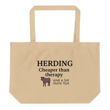 Load image into Gallery viewer, Cattle Herding Cheaper Than Therapy X-Large Tote/ Shopping Bags
