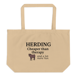 Cattle Herding Cheaper Than Therapy X-Large Tote/ Shopping Bags