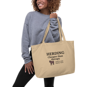 Cattle Herding Cheaper Than Therapy X-Large Tote/ Shopping Bags