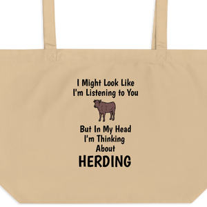 I'm Thinking About Cattle Herding X-Large Tote/ Shopping Bags