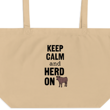 Load image into Gallery viewer, Keep Calm &amp; Cattle Herd On X-Large Tote/ Shopping Bags
