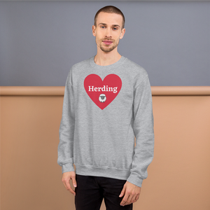 Herding w/ Sheep in Heart Sweatshirts