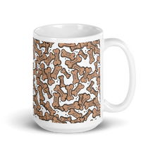 Load image into Gallery viewer, Allover Brown Bones Dog Mug
