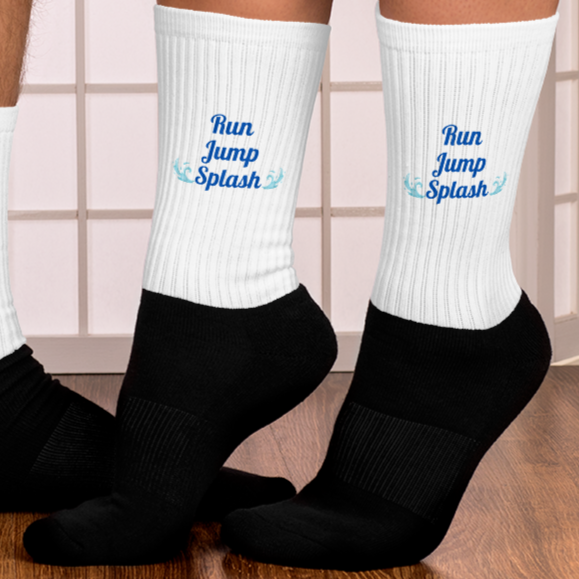 Run/Splash Dock Diving White Socks