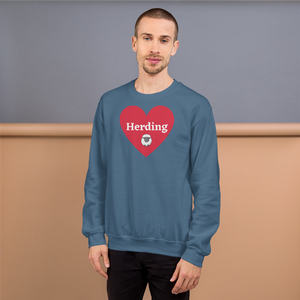 Herding w/ Sheep in Heart Sweatshirts