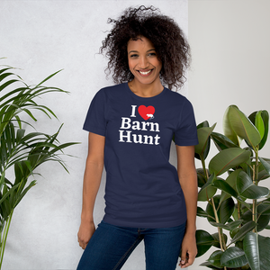 I Heart w/ Rat Barn Hunt T-Shirts - Dark