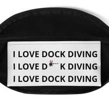 Load image into Gallery viewer, Dock Diving in Heart Fanny Pack-White
