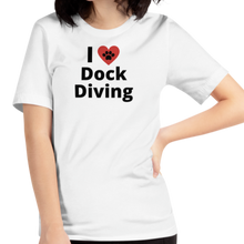 Load image into Gallery viewer, I Heart w/ Paw Dock Diving T-Shirts - Light
