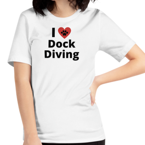 I Heart w/ Paw Dock Diving T-Shirts - Light