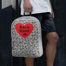 Load image into Gallery viewer, Allover Rats Heads w/ Barn Hunt &amp; Rat in Heart Backpack-Grey
