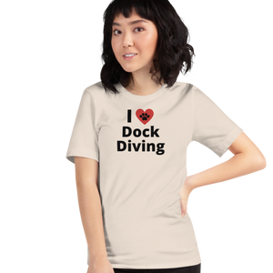 I Heart w/ Paw Dock Diving T-Shirts - Light