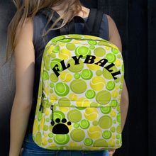 Load image into Gallery viewer, Allover Tennis Balls &amp; Flyball &amp; Paw Dog Backpack-Lt. Grey
