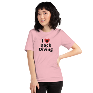 I Heart w/ Paw Dock Diving T-Shirts - Light