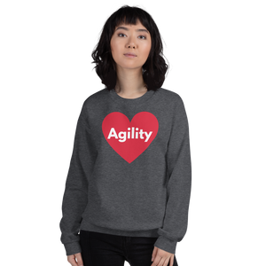 Agility in Heart Sweatshirts