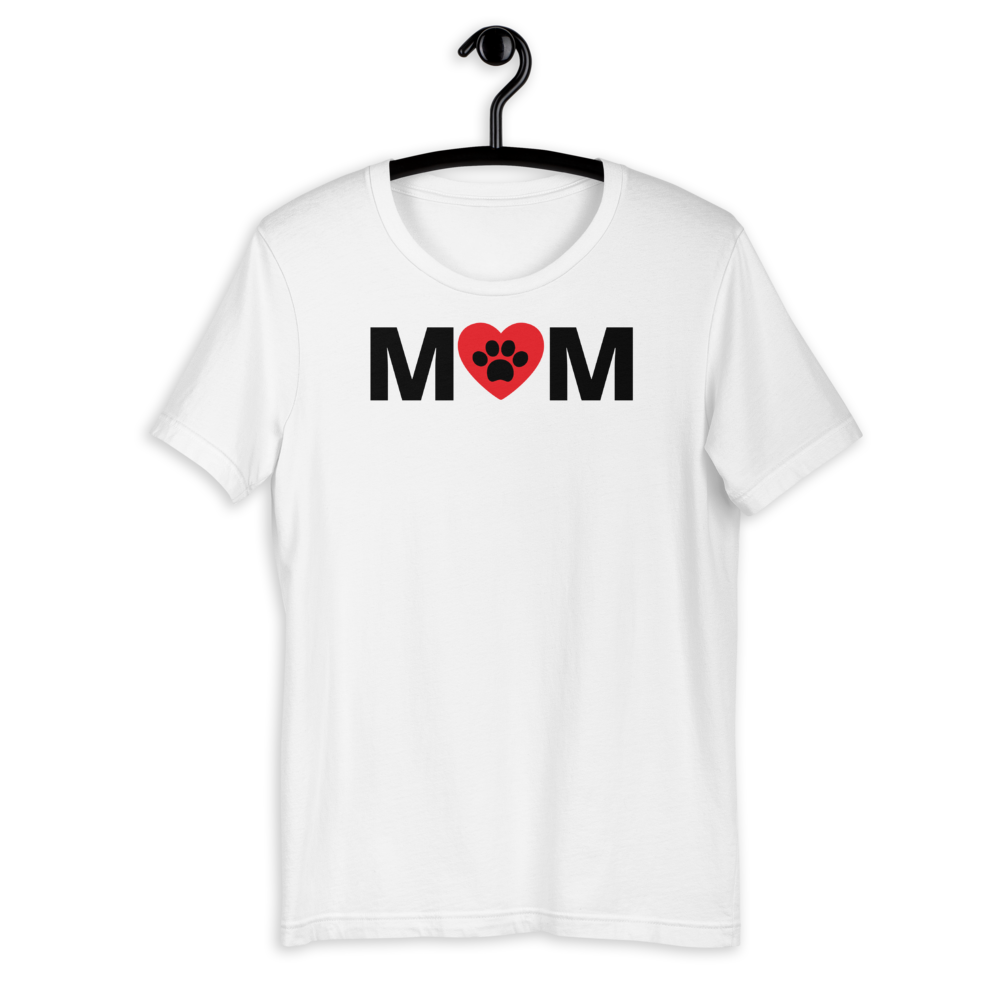 Mom w/ Dog Paw in Heart Light T-Shirts