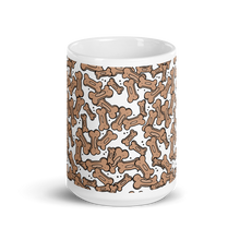 Load image into Gallery viewer, Allover Brown Bones Dog Mug
