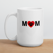 Load image into Gallery viewer, Mom w/ Dog Paw in Heart Mug
