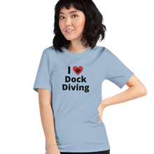 Load image into Gallery viewer, I Heart w/ Paw Dock Diving T-Shirts - Light
