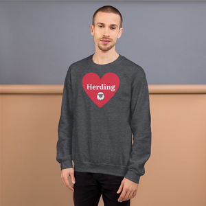 Herding w/ Sheep in Heart Sweatshirts