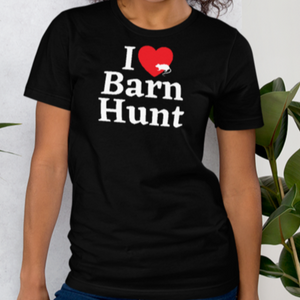 I Heart w/ Rat Barn Hunt T-Shirts - Dark