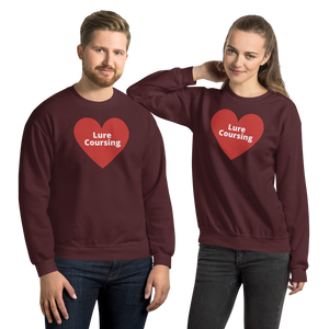 Lure Coursing in Heart Sweatshirts