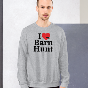 I Heart w/ Rat Barn Hunt Sweatshirts - Light