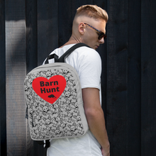 Load image into Gallery viewer, Allover Rats Heads w/ Barn Hunt &amp; Rat in Heart Backpack-Grey
