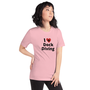 I Heart w/ Paw Dock Diving T-Shirts - Light